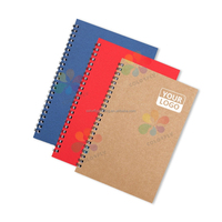 Carnet à spirale personnalisé Colorfly en gros, format A5, couverture en papier avec motifs et logo sur mesure, 32/96 pages pour usage scolaire