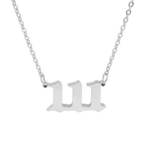 可定制不锈钢000-999号吊坠镀金长链项链时尚男女款式 - Product Image 6