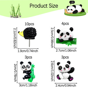 Lot de 20 épingles murales en métal Panda et Hérisson pour décorations murales créatives et tableaux en feutre - Product Image 5