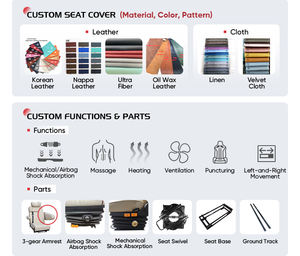 Vip lujo cuero coche pasajero sofá asiento cama para Interior Tuning MPV VAN RV limusina Campervan autocaravana - Product Image 6