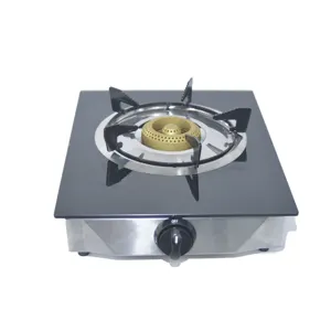 Table de cuisson en verre trempé pour cuisinière à gaz unique de haute qualité pour usage domestique et hôtelier importée de Chine