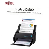 Scanner couleur portable Fujitsu iX500, recto-verso, avec suppression automatique des pages vierges, ADF sans fil, pour la numérisation de fichiers à domicile ou au petit bureau.