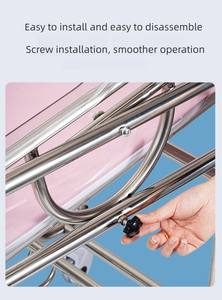 Nouveau chariot de Transport de meubles d'hôpital naturel avec berceau en acier inoxydable berceau bébé berceau chariot de lit pour les soins du nouveau-né - Product Image 4