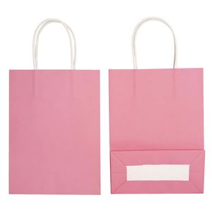 Bolsas Pequeñas de Papel Kraft Rosa con Asas para Regalos de Cumpleaños, Bodas, Fiestas, Compras, Negocios, Manualidades y Regalos - Product Image 3