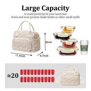 Insulated Lunch Bag for Women Men Large Reusable Lunch Box Adult Leakproof Portable Cooler Tote Bags for Work Picnic Cooler Bag - Product Image 2
