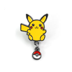 Broche en émail de chaîne de boule de <span class=keywords><strong>pokémon</strong></span> de pikachu faite sur mesure - Product Image 1