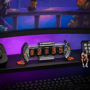 Reloj Digital para Gaming Cyberpunk con Control por App Inteligente, Conexión Wi-Fi, Pantalla LED RGB - Times Gate Cyberpunk Gaming Setup - Product Image 6