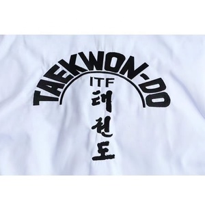 <span class=keywords><strong>Uniforme</strong></span> <span class=keywords><strong>de</strong></span> <span class=keywords><strong>Taekwondo</strong></span> ITF Quteng - <span class=keywords><strong>Uniforme</strong></span> <span class=keywords><strong>de</strong></span> Entrenamiento Ligero, Material Acanalado, Unisex, Personalizable - Product Image 2