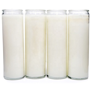 Bougies funéraires blanches parfumées en paraffine de 7 jours pour veille commémorative religieuse et utilisation d'urgence - Product Image 2