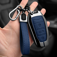Étui de protection pour clé en cuir métallique pour Peugeot 208 308 508 2008 3008 5008 Citroën C3 C5 Aircross C4 Picasso DS3 DS7 DS9