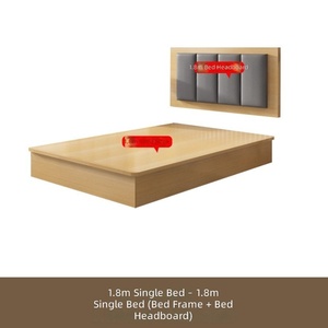 Ensemble complet de lits d'hôtel en bois massif au design moderne, lits simples et doubles pour gîtes, appartements locatifs, logements et dortoirs du personnel - Product Image 6