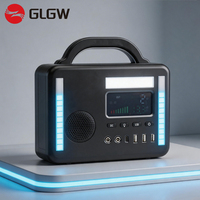 Station d'alimentation portable, stockage de batterie solaire 192 Wh, haut-parleur Bluetooth, générateur solaire de secours