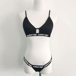 Set di Bralette con Logo personalizzato reggiseni sportivi ad alta elasticità biancheria intima da donna comoda senza cuciture traspirante Lingerie da donna mutandine - Product Image 6