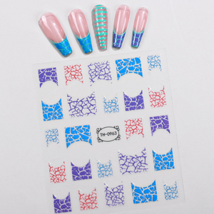 Suministros para uñas Summer Nail Art Stickers Manicure 3D Flower Leaf Nail Sticker - Product Image 3