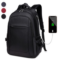 Sac de protection antivol pour ordinateur portable 15.6 pouces, étui PC chargeur USB pour hommes, sac à dos étanche pour ordinateur portable, sac à dos d'extérieur
