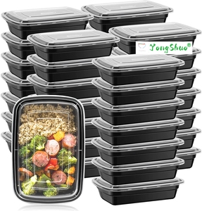 Venta caliente envases de plástico desechables para alimentos 13.26.32.33oz comida para llevar contenedores de PP cajas de plástico Bento