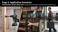 Perceuse sans fil 21V sans balais avec mandrin détachable 10mm, double batterie lithium 2.0Ah, mallette de transport professionnelle pour l'entretien industriel