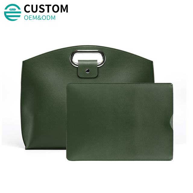 Fuliya Custom Large Capacity MacBook Padded Computer Handbag Office Business Briefcase Laptop Tote Bag for 13.3 14 Inch Notebook