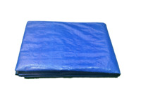 Couverture de pluie, bâche étanche en PE avec œillets en métal, couverture de transport étanche, de couleur bleu/blanc, dimension 3 M x 4M x 5M