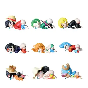 6cm cartoon One Pieces scoreggia Sleepyhead Series Action Figure pvc rufy Nami Zoro Model Ornaments for gifts