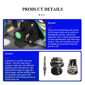 B + rs1200 12000nm quý lần lượt điều khiển lưu lượng cơ giới Van bướm Thiết bị truyền động điện - Product Image 3