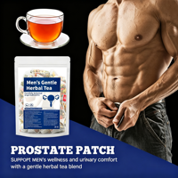 Tisane aromatisée bien-être pour hommes, mélange naturel de 8 herbes : graines de citrouille, baies de goji, mûre, feuilles de pissenlit – Sachets de thé