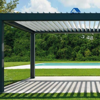Pergola extérieure télécommandée Pergola à toit persienne motorisée Grande durabilité Gazebos en aluminium modernes personnalisés