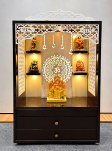Trendy Hindu Temple Design for Home Designer Wooden Temple for Modern Homes Custom Home <b>Mandir</b> Unit At Wholesale Prices For USA - Product Image 4