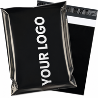 Sacs d'expédition en polyéthylène écologiques personnalisés avec logo, sacs d'expédition en polyéthylène noir pour vêtements