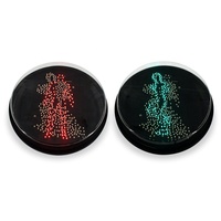 Modul Lampu Lalu Lintas LED untuk Pejalan Kaki, Merah Statis dan Hijau Bergerak, 300mm (12 inci), dari Produsen Lampu Lalu Lintas