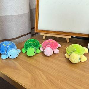 لطيف صغير لينة كاواي حقيبة الظهر قلادة سلحفاة الحيوان محشوة دمية أفخم سلسلة مفاتيح سلحفاة أفخم المفاتيح لتعزيز هدية - Product Image 2