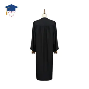 Grosir Gaun Wisuda Hitam Matte dan Topi Stole