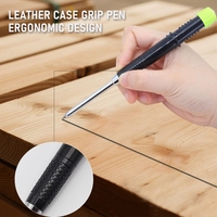 Crayon mécanique de 2,8 mm de long avec pointe de 55 mm, taille-crayon intégré, recharges de mine de 0,7 mm, corps en plastique, pour le marquage du travail du bois et le dessin technique