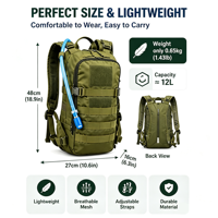 Sac à dos d'hydratation tactique, poche à eau de 2L, MOLLE, randonnée en plein air, course à pied, cyclisme, camping, sac à eau militaire
