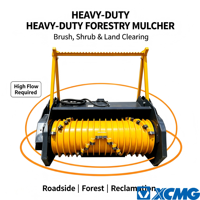 XCMG 051384I Broyeur forestier hydraulique pour mini-chargeuse et excavatrice, largeur de travail 2150 mm, moteur 1200 kg, pour terrains de grande envergure