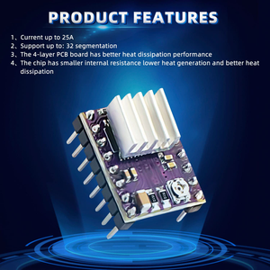 DRV8825 สเต็ปเปอร์มอเตอร์โมดูลไดร์เวอร์พร้อมฮีทซิงค์สำหรับเครื่องพิมพ์ 3D CNC RAMPS 1.4 StepStick 4-Layer PCB การควบคุมกระแสไฟสูง - Product Image 3