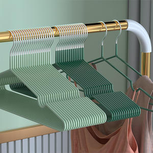 Lot de 10 cintres noirs en plastique pour vêtements adultes, organisateur de robes domestique, pour séchage et rangement en gros - Product Image 2