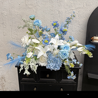 Arrangements de fleurs artificielles de luxe léger de haute qualité, 30-100 cm, fabriqués en Chine pour les mariages, les tables de fête, les hôtels et la décoration occidentale