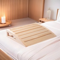 Vente chaude en stock universel hammam dossier colonne cervicale soutien Sauna oreiller en bois pour cou bain transfrontalier