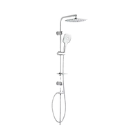 Robinetterie thermostatique ABS pour hôtel, mitigeur monocommande poli, ensemble de douche haute pression à jet pluie