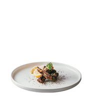 Assiette à dîner en céramique de style occidental minimaliste, assiette à steak, vaisselle nordique, vaisselle tendance de style japonais, assiette pour le petit-déjeuner