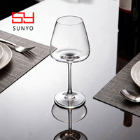 Copas de Vino Ultrafinas de Tallo Largo, Cristalería de Cristal sin Plomo, Juego de 4 Piezas para Uso en Restaurantes