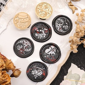 Perles de <span class=keywords><strong>cire</strong></span> en laiton avec manche en bois pour <span class=keywords><strong>sceau</strong></span> de <span class=keywords><strong>cire</strong></span> personnalisé avec votre propre logo - Product Image 3