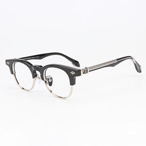 Nouvelles montures de lunettes tendance effet écaille pour femmes, élégantes pour hommes et femmes, pour ordinateur, myopie, personnalisables, imprimées, Shenzhen - Product Image 3