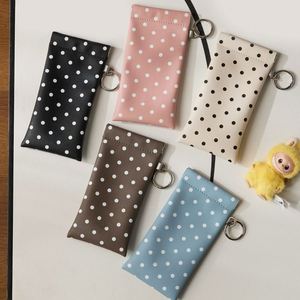 Korean Fashion PU Leather Sunglasses Case Portable Self-Closing Eyeglasses Pocket with Keychain Soft Glasses Holder Travel <b>Gift</b> - Product Image 2