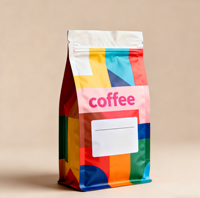 Sacs de café ODM OEM à fond plat personnalisés 250g 12oz 1kg pochette d'emballage zip-lock pour conserver les grains de café avec valve