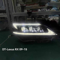 Bloc optique avant pour LEXUS RX 09-15, triple projecteur avec animation dynamique séquentielle à double flux de démarrage, phare avant modifié