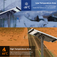 Lampe solaire LED extérieure à détecteur de mouvement Yangzhou 60W 80W 100W 120W IP66, éclairage commercial, paysage, hôtel, jardin, projet