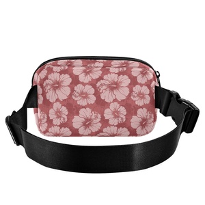 Bolso Bandolera de Nylon para Mujer Aloha, con Estampado de Hibisco, Logotipo Personalizado, Impermeable, Riñonera Deportiva para Correr, Viajes y Deportes - Product Image 2