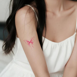 Autocollants de <span class=keywords><strong>tatouage</strong></span> temporaire colorés Beau <span class=keywords><strong>tatouage</strong></span> étanche papillon <span class=keywords><strong>rose</strong></span> adapté aux jambes des <span class=keywords><strong>bras</strong></span> du visage - Product Image 3